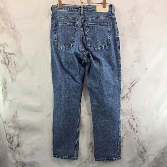 Everlane Jean 24 90s Cheeky Straight High Rise Crop Denim Button Fly Rigid Wash - Picture 1 of 12